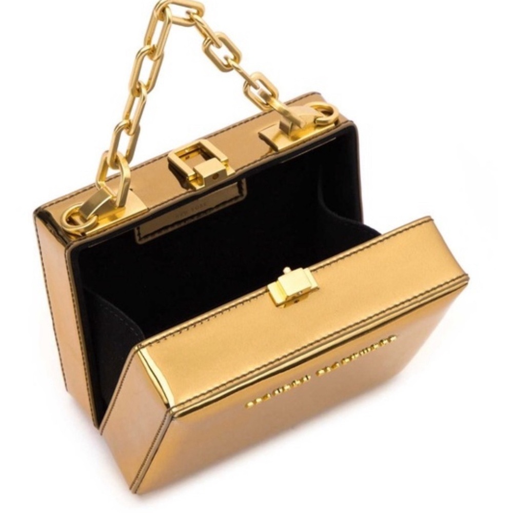 Brandon Blackwood Limited Edition mini gold mirror chain link trunk - Picture 2 of 6